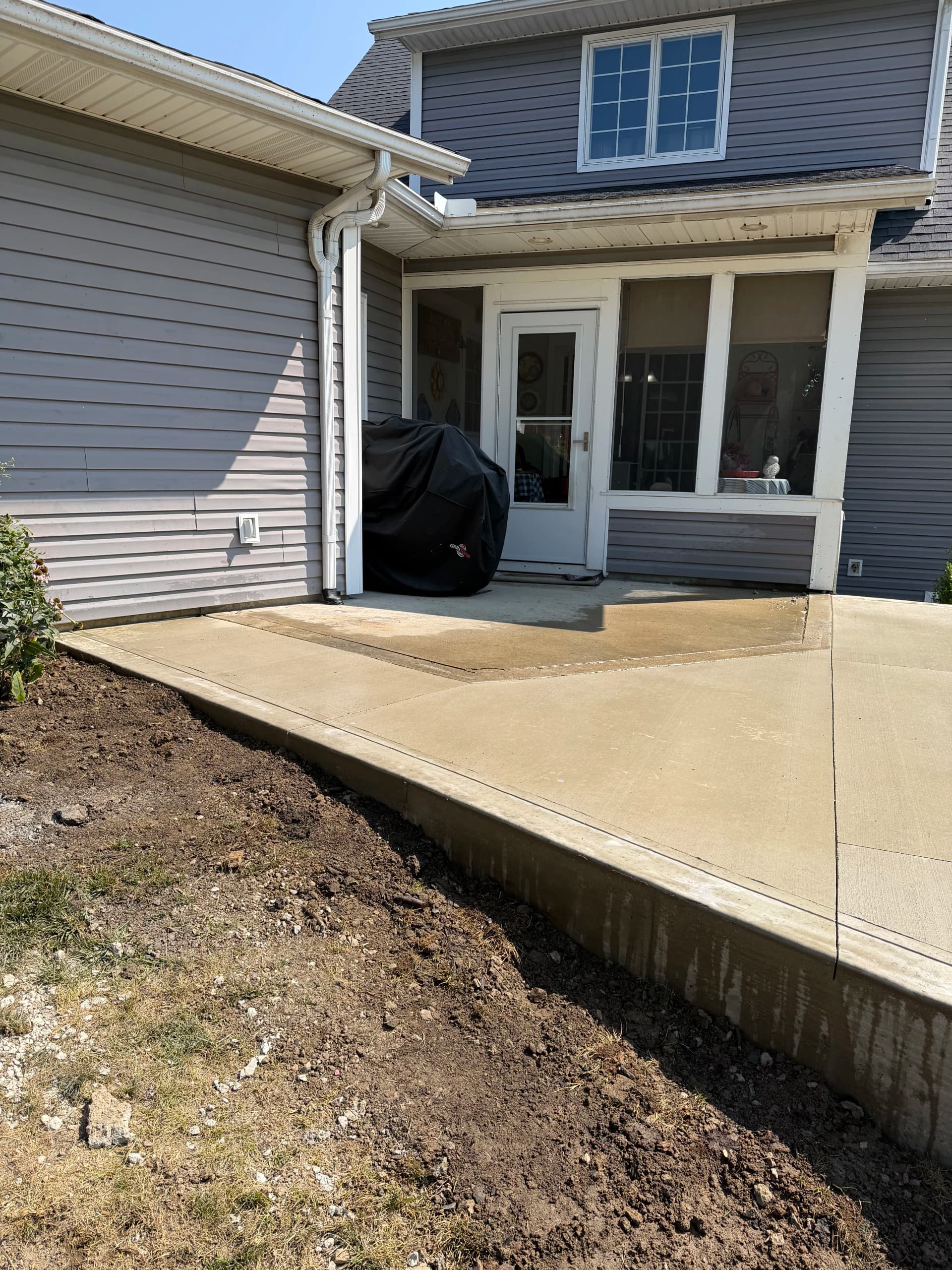 Gallery photos for Concrete Patio Extension with Railing in Auburn Indiana: Image #2