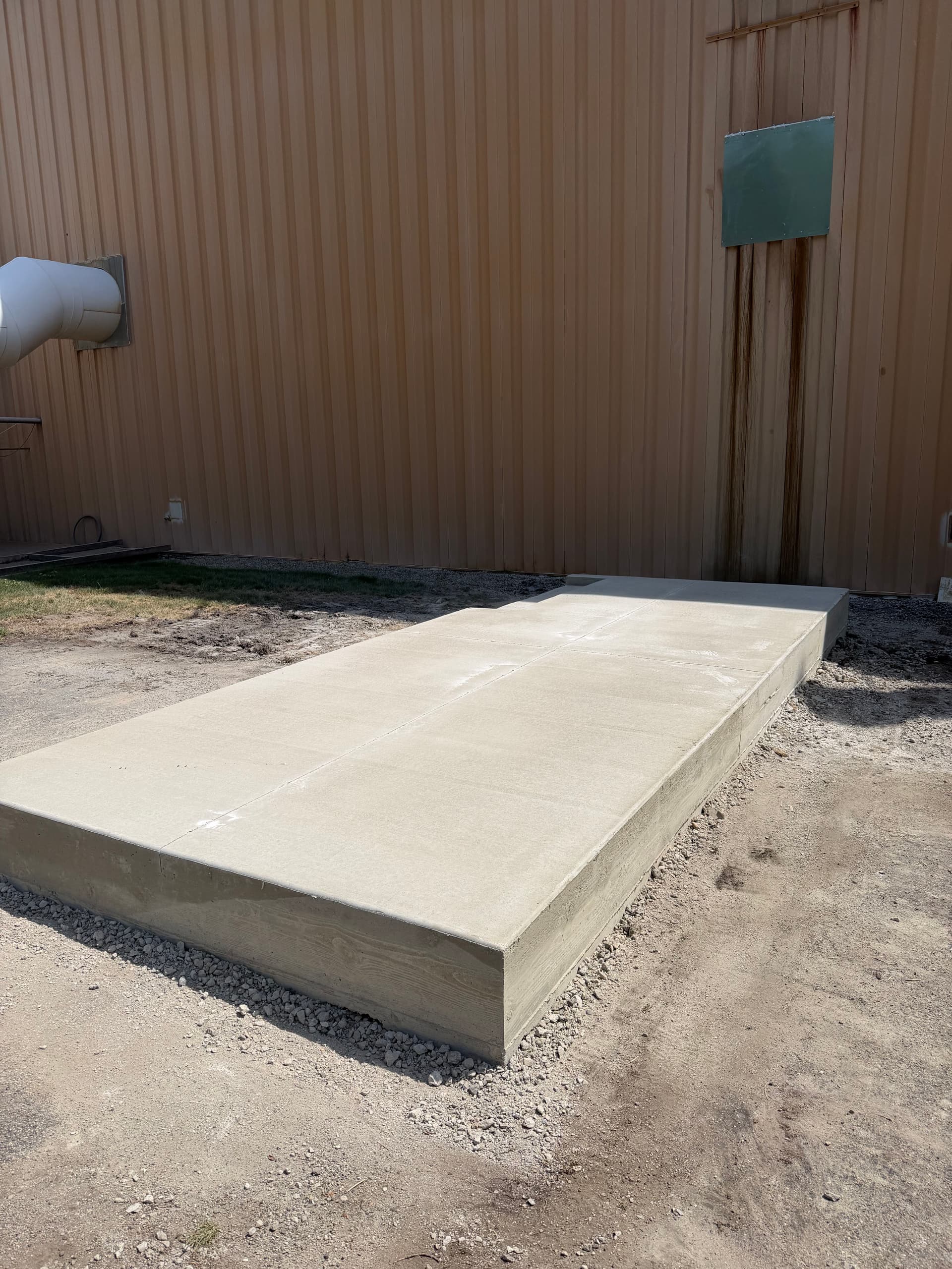 Gallery photos for Concrete Equipment Pad Poured and Finished for Air Cleaner Unit: Image #2