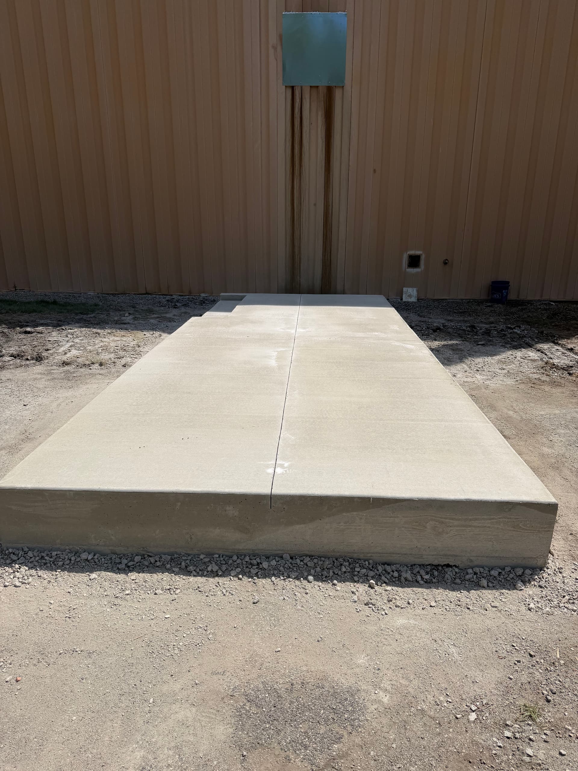 Gallery photos for Concrete Equipment Pad Poured and Finished for Air Cleaner Unit: Image #1