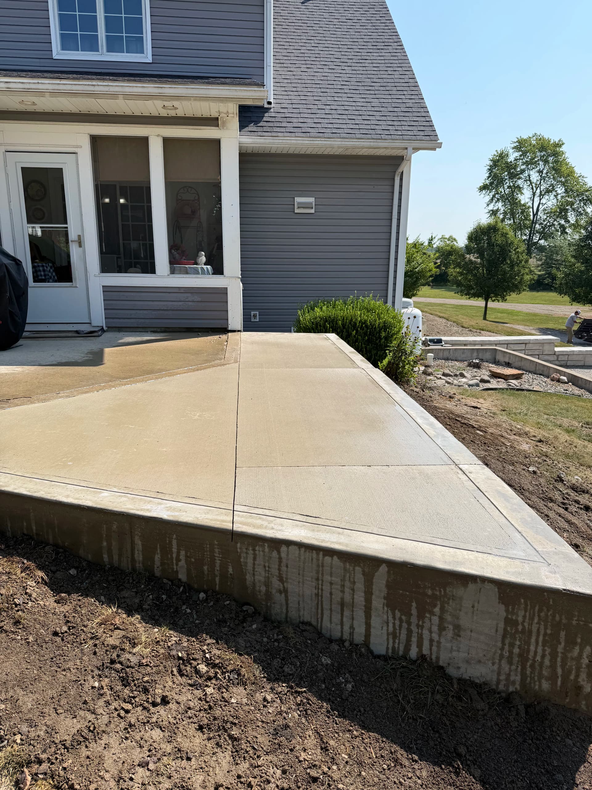 Gallery photos for Concrete Patio Extension with Railing in Auburn Indiana: Image #3
