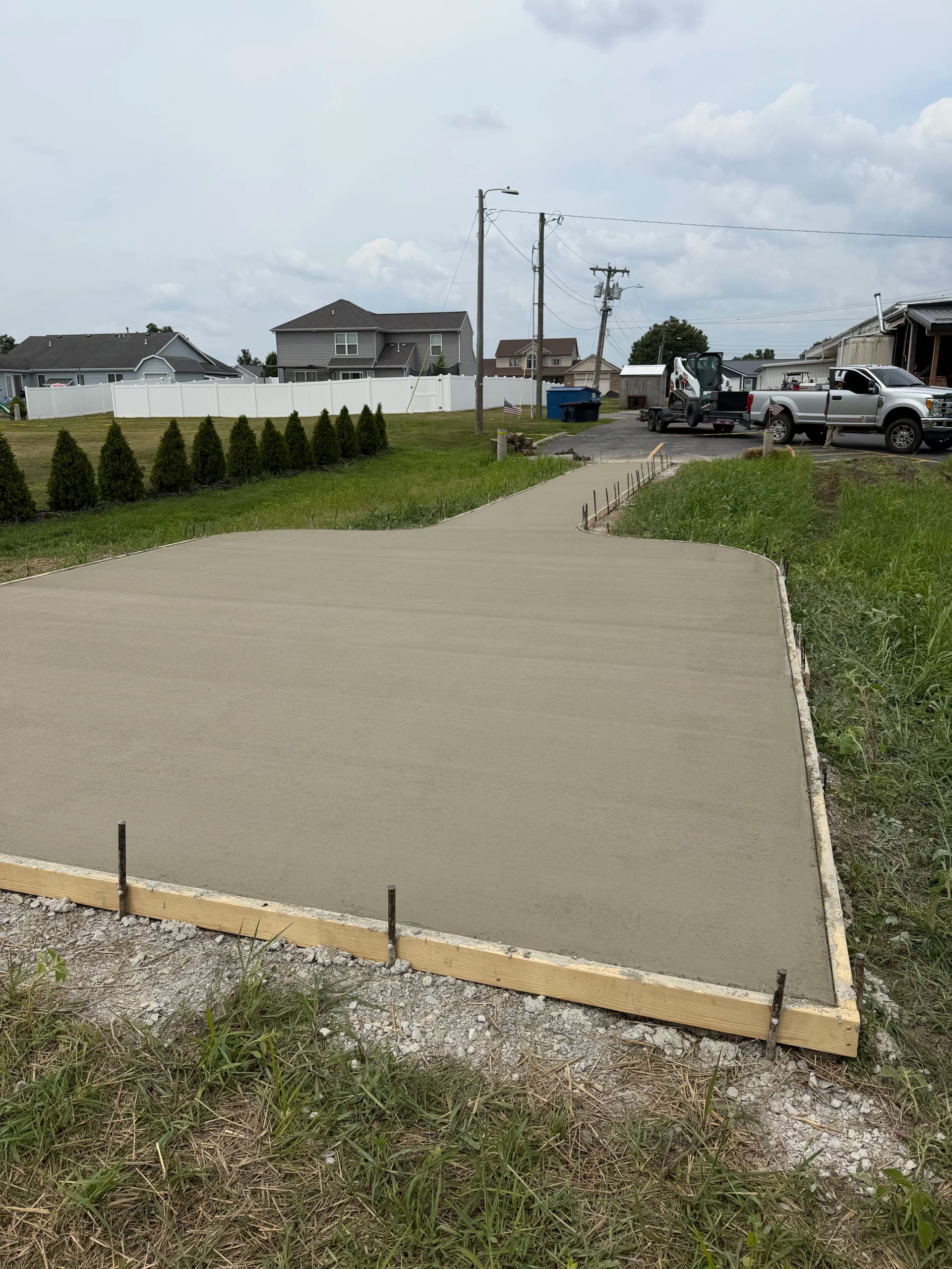 Concrete Pad and Sidewalk Built for a Pergola Space image