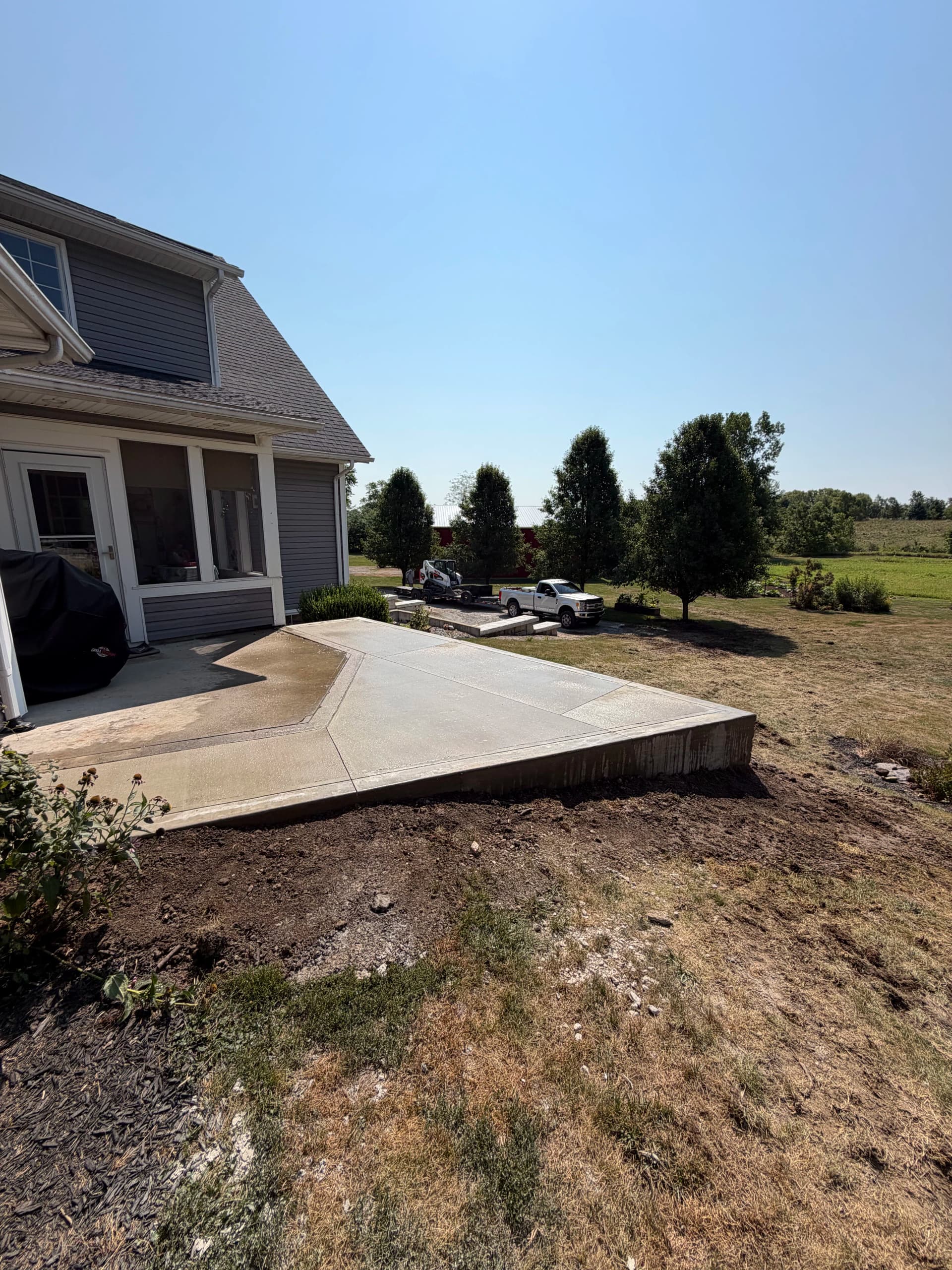 Gallery photos for Concrete Patio Extension with Railing in Auburn Indiana: Image #1