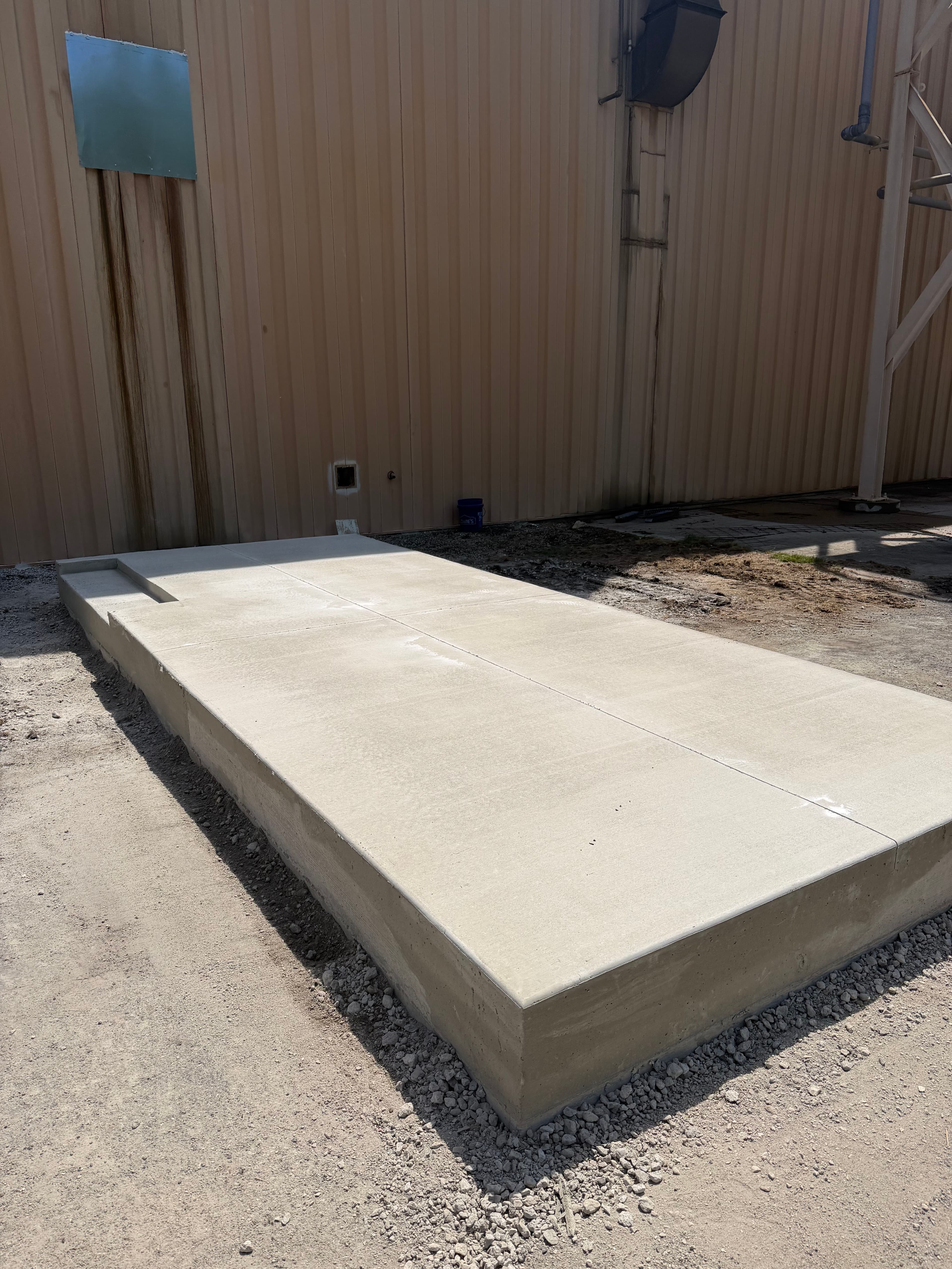 Project Concrete Equipment Pad Poured and Finished for Air Cleaner Unit image