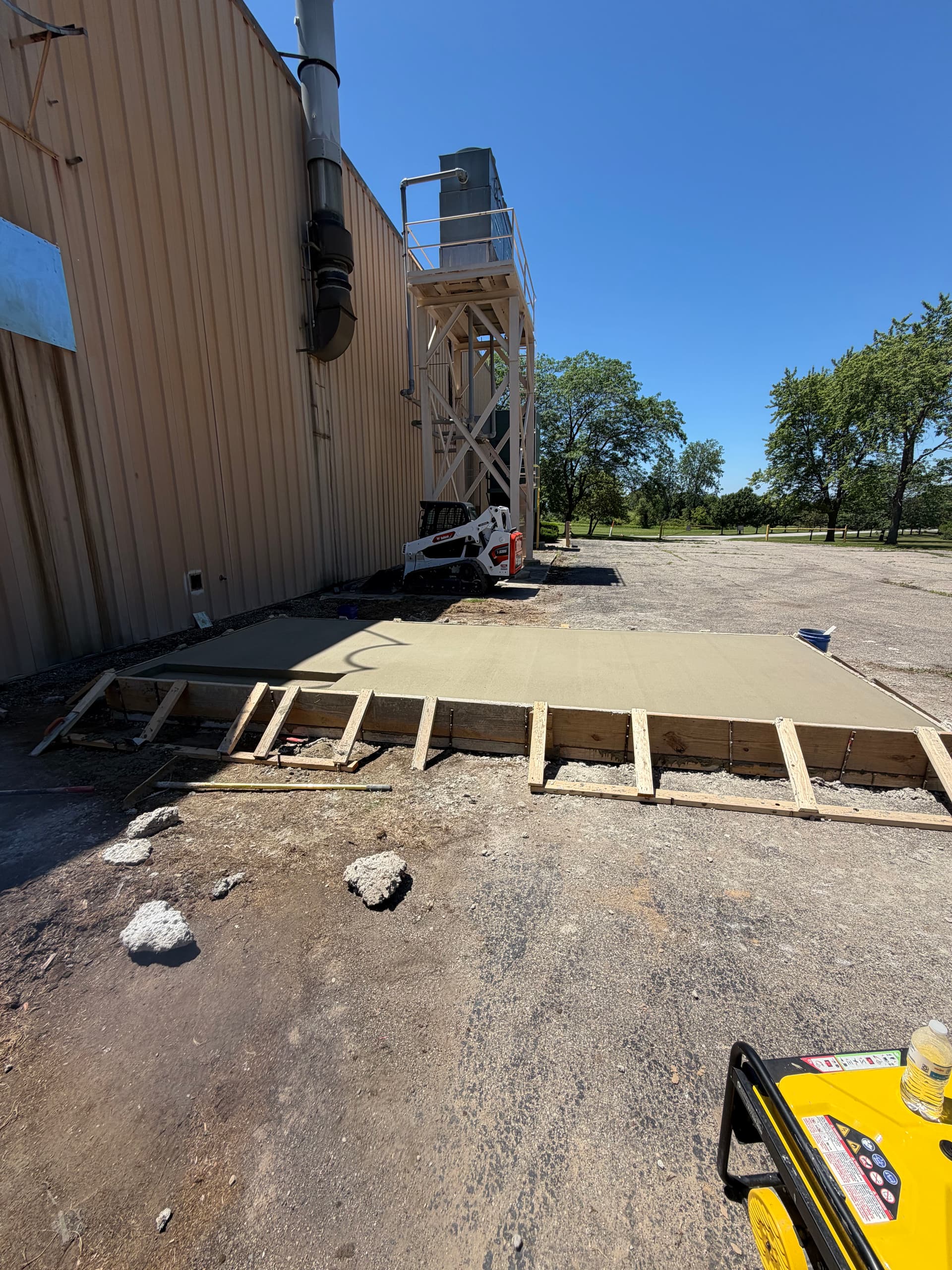 Gallery photos for Concrete Equipment Pad Poured and Finished for Air Cleaner Unit: Image #8