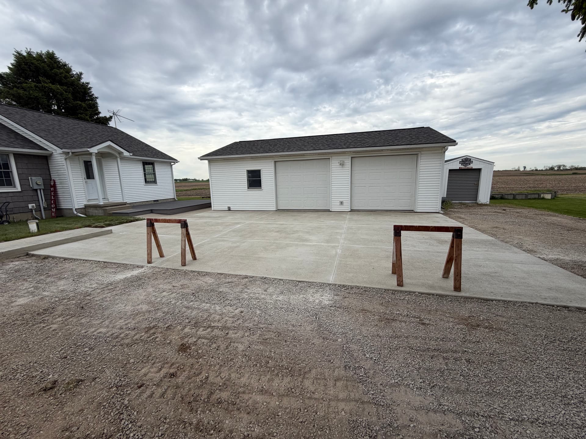 Gallery photos for New Concrete Driveway and Sidewalk in Ashley Indiana: Image #2