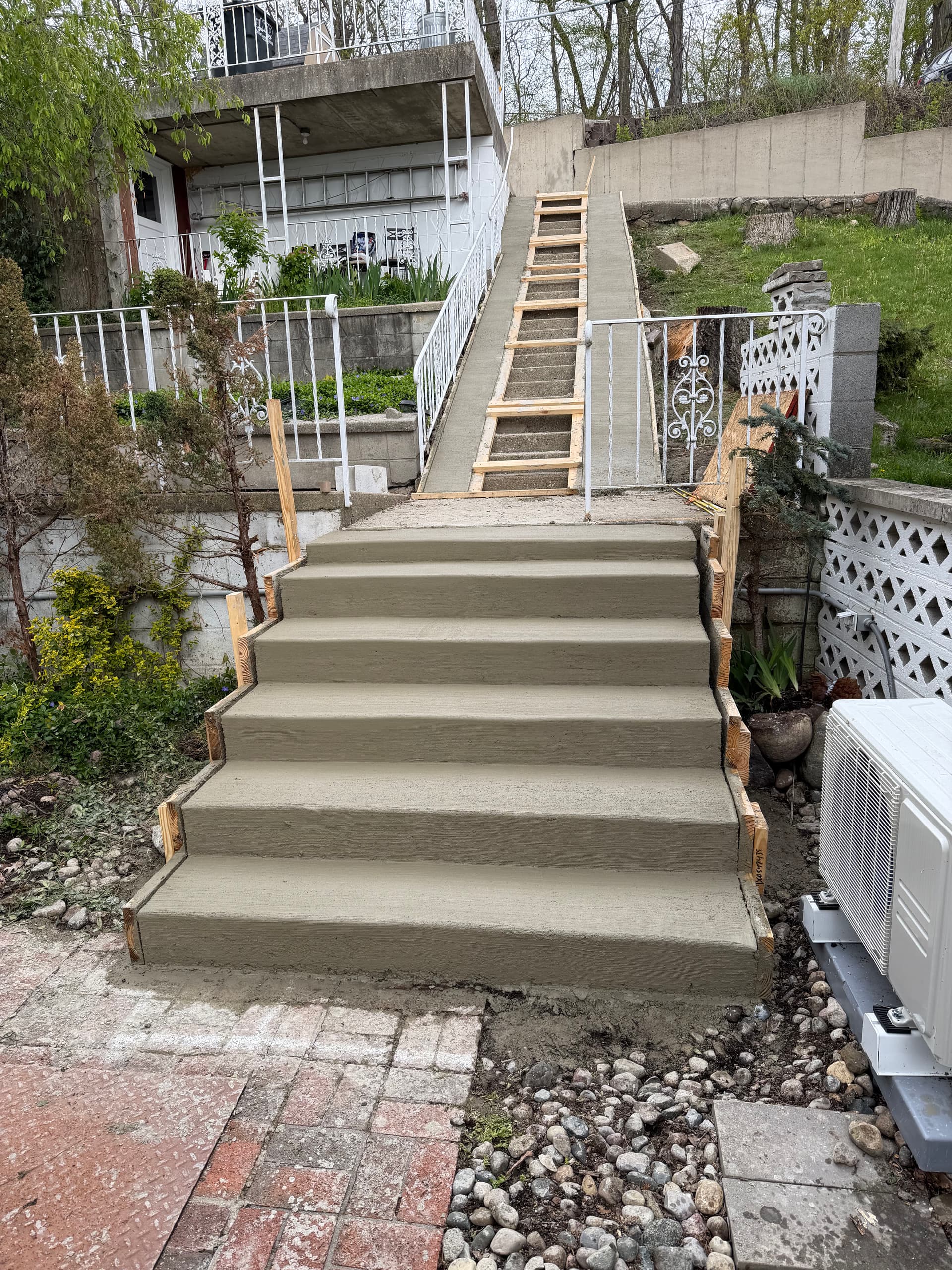 Gallery photos for Concrete Ramp and New Stairs Added to Lakeside Entry: Image #2