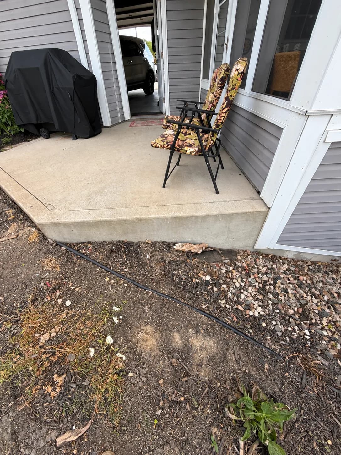 Concrete Patio Extension with Railing in Auburn Indiana image